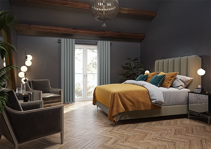 Kyoto Faux Silk, Sea Grey - Made to Measure Curtains - Image 8